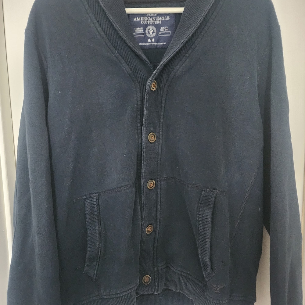 American Eagle Outfitters Navy Cardigan Sweater